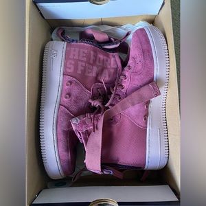 Nike high top burgundy sneakers